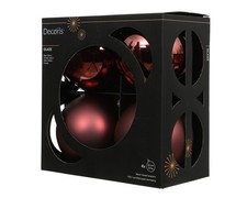 4 Weihnachtskugeln Glas 10cm