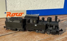 Roco H0e Dampflok SKGLB 32 in schwarzer Lackierung mit schwarzen Rädern