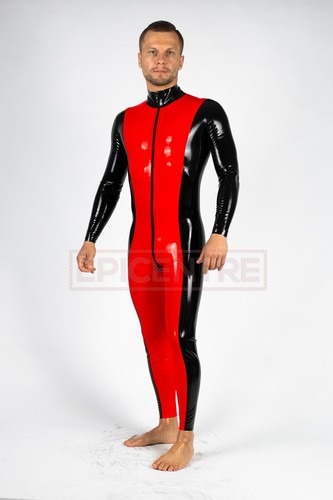 Rot schwarz catsuit aus - rot-schwarz,