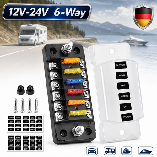 Fach kfz sicherungshalter - 6-fach,