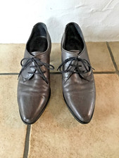 Maripe Damenschuhe Halbschuhe Schnürpumps Schnürer Leder grau braun Taupe Gr. 38