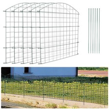 Teichzaun 22tlg Zauntor Gartenzaun Zaunset Oberbogen Metall Zaun Zaunelementen