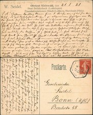 Bitsch Bitche Werbekarte Obstgut Kleinwald Breidenbach Lothringen 1921