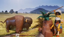 Playmobil Western - Indianer Bisonjäger 3874 - fast vollständig ohne Verpackung