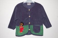 TWINNIES - GR. 86 - Fleecejacke blau-grün