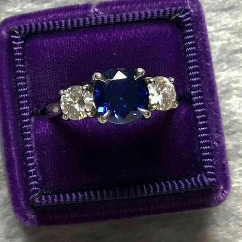 Blau saphir ring - kt,