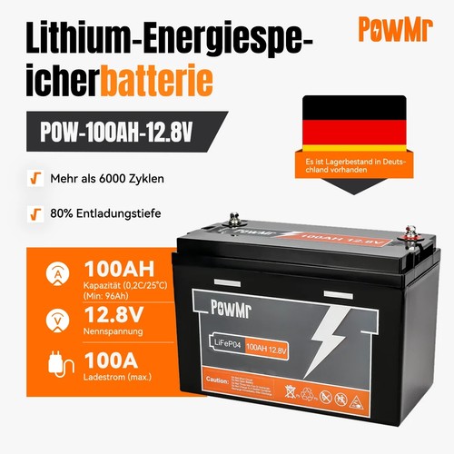Powmr 12v 100ah - 100ah, lifepo4