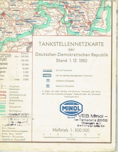 Ddr minol tankstellennetzkarte - ddr,