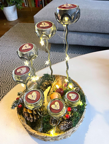 Weihnachtlicher kerzenhalter - weihnachtlicher,