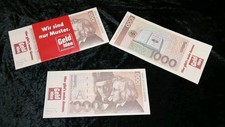 Alte Werbung 1000 DM Schein Scheine 30 Stück Geld Idee Muster 