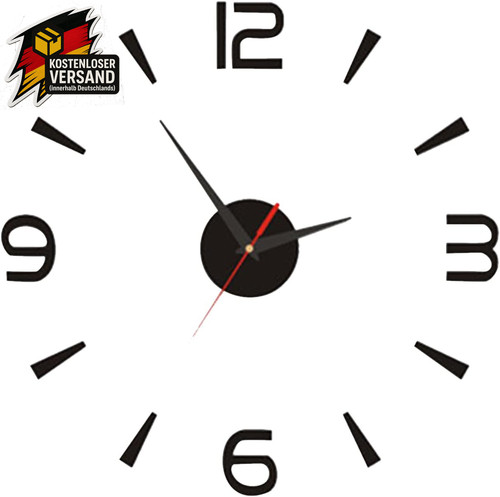 Diy wanduhr rahmenlose - 3d-diy-wanduhr,,
