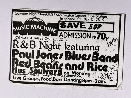 Paul jones ticket - paul,