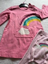 Jako-o Kinder Kleid Pippilotta 80/86 Set + passende Strumpfhose Regenbogen