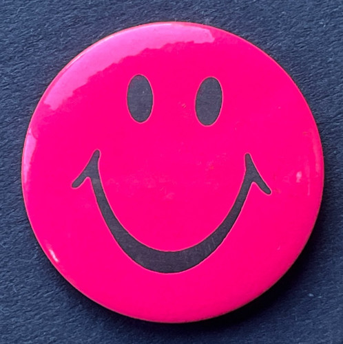 Pin anstecker rosa smiley - pin,