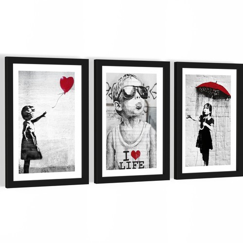 Wandbilder set banksy - wandbilder, xxl