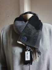 Wollschal, grau-schwarz, NEU