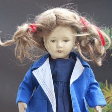 Puppenperücke echt Haar 32cm Kopfumfang Doll wig real hair 32cm head