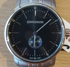 WENGER by VICTORINOX SWISS ARMY . WATCH SWISS MADE Esfera negra con armis acero