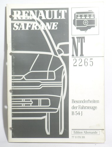Renault safrane handbuch - safrane, nt