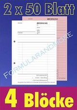 RECHNUNGSBLOCK, 4 STÜCK,DIN