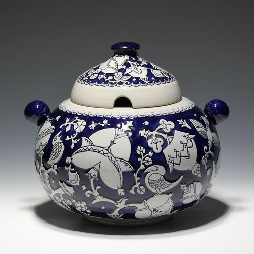 Art deco steinzeug bowle - art,