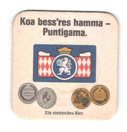 Bierdeckel puntigamer bier - puntigamer,