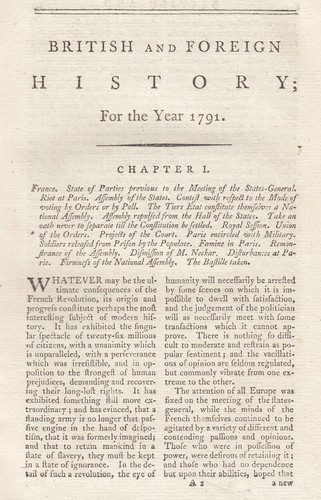 British and foreign history - and,