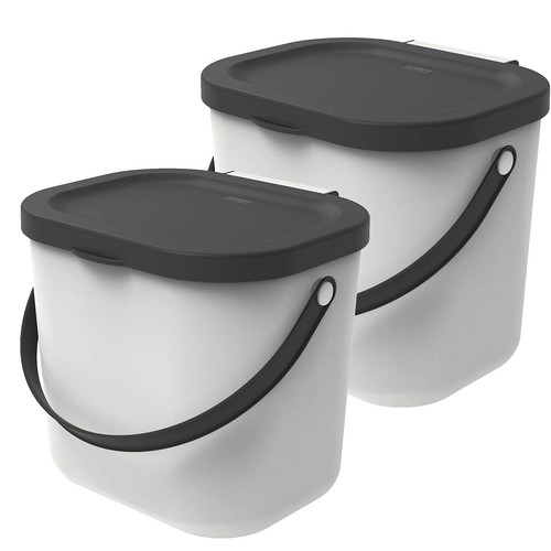 Rotho 2er set komposteimer - komposteimer, 6l