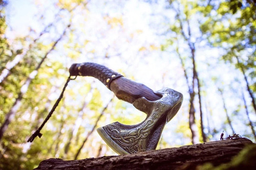 Handcrafted viking axe - handcrafted, of