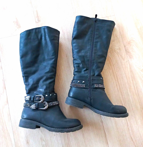 Damen bikerstiefel schwarz - damen,