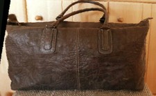 REISE SPORT TASCHE WEEKENDER XL BAG Marc Cain KROKO Leder Reisetasche braun