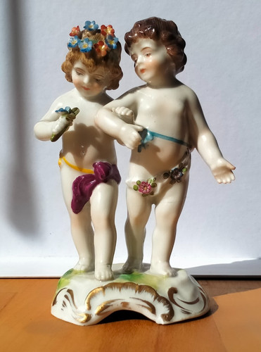 Puttenpaar aus porzellan - puttenpaar,