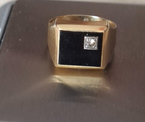 Herrenring 585 gelbgold mit - gelbgold,