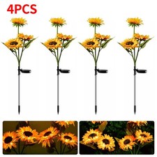4xSonnenblumen Solarlampen LED