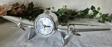 Fliegeruhr Tischuhr  Motorflugzeug Propeller "Sasaparilla" Vintage Art Deko