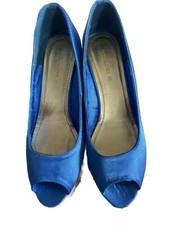 Blaue  Keilabsatz Peep Toe Schuhe Gr. 38 H&M Neu