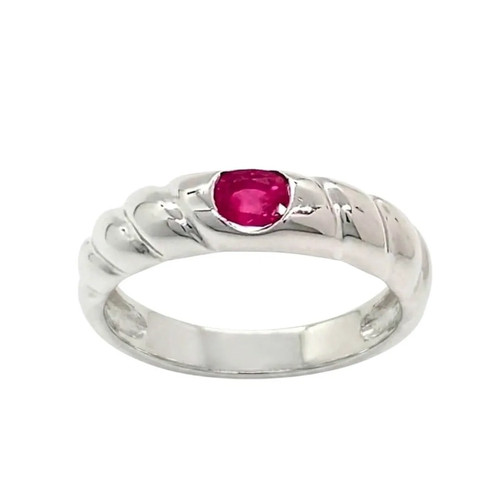 Torchon ring rubin karat - 18,