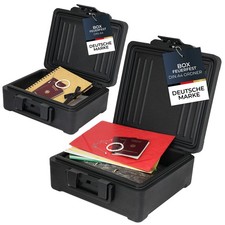 HMF Dokumentenbox feuerfest wasserdicht, große Geldkassette DIN A4, B4 Ordner