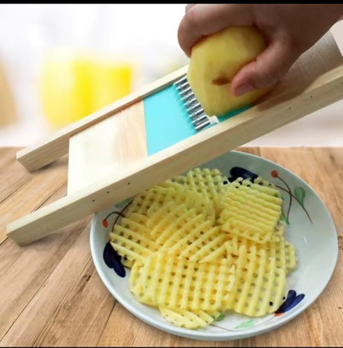 Wooden mandoline slicer - mandoline, wavy