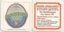 Eisgrub-Bräu, Mainz - Bierdeckel "Schlüssel-Express-Service"