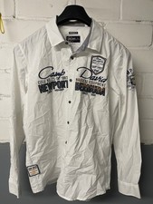 Camp David Langarm Hemd, Weiß, Größe L, Regular Fit, 100% Baumwolle