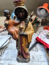 Heiligenfigur gips Schwarze Madonna