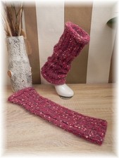tolle Bein Stulpen Beinstulpen Handmade Handgestrickt Himberre-Rot