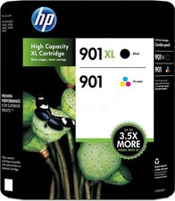 2er PACK original HP 901XL + HP 901 | HP SD519AE schwarz + farbig