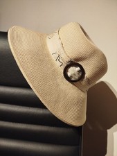 ? Damen Sonnenhut Panama Strohhut  Breite Krempe UV Schutz Hawaii Rockabilly ?