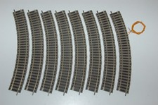 Fleischmann H0  6120  gebogenes Gleis  8 Stück  mit Anschlussgleis  Profi Gleis