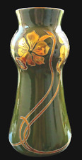 Art Nouveau Sarreguemines France Antike Floral Keramik Jugendstilvase 32CM 1900