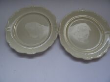 Rosenthal Pompadour Kuchenteller Elfenbein mit Goldrand  2 Stück