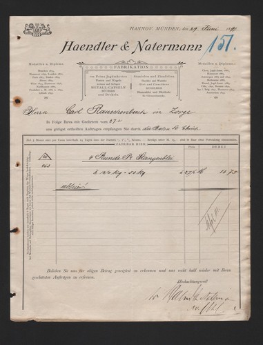 Hann münden rechnung 1897 - hann.,