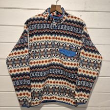 Patagonia Pullover Herren Medium rot Synchilla Snap Fleece Aztec Cliff Unterwasser